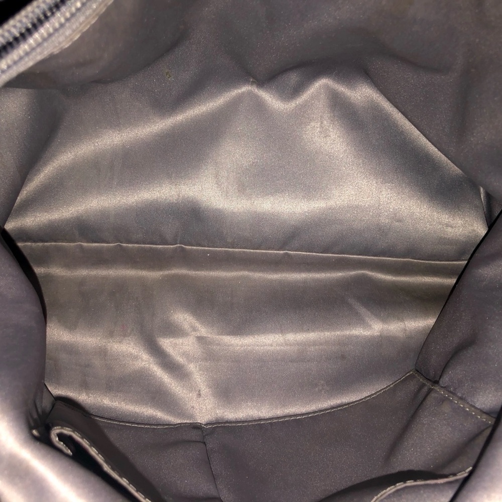 PREOWNED Coach Rare ASHLEY Black/Gray Shoulder Bag w/ Signature Monogram F18008P - Picture 10 of 13